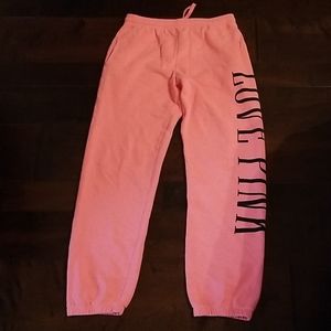 Victoria Secret PINK Neon Coral Boyfriend Sweats